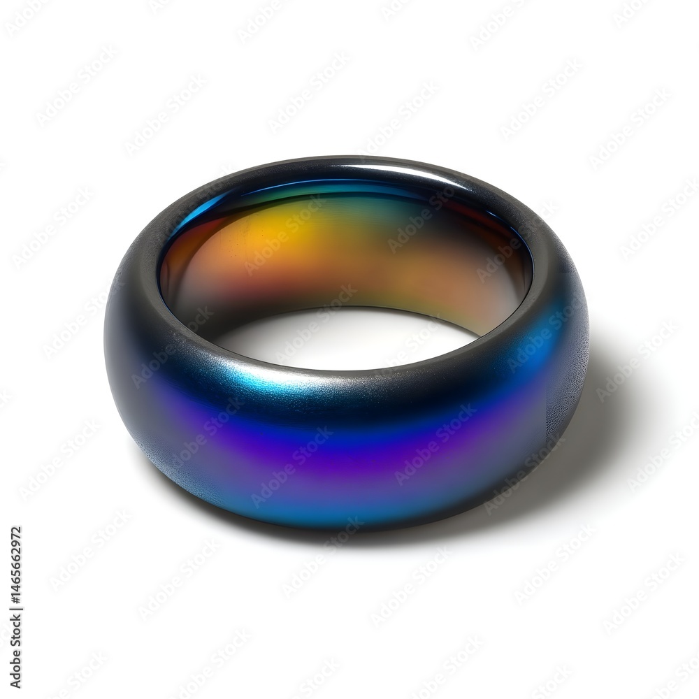 Matte Steel Mood Ring Changes Colors with Heat Sensitive Gel, Offering Personal Expression and Charm Matte Steel Mood Ring Changes Colors with Heat Sensitive Gel, Offering Personal Expression and Charm