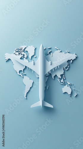 Dynamic global travel a modern minimalist design concept