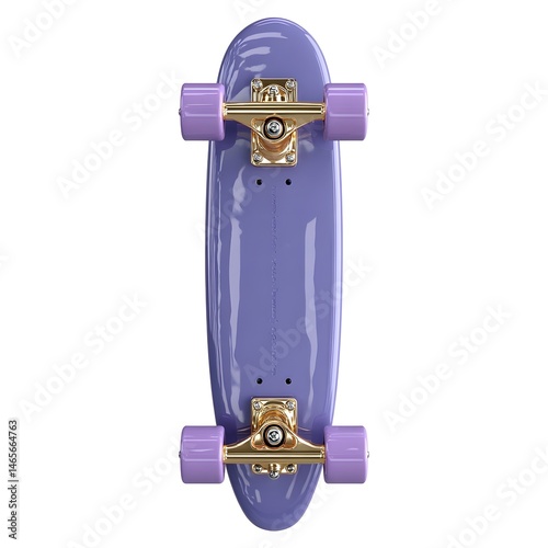 Cruise Streets with a Glossy Lavender Cruiser Skateboard Built for Smooth Riding and Effortless Maneuvering