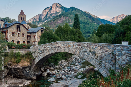 Canvastavla Bielsa, a typical Pyrenean village of medieval origin located in the Sobrarbe region, in the province of Huesca, Aragon, Spain