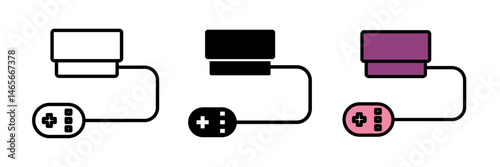 Sphygmomanometer icon vectors set in stroke, Filled and colored for app and website ui designs.