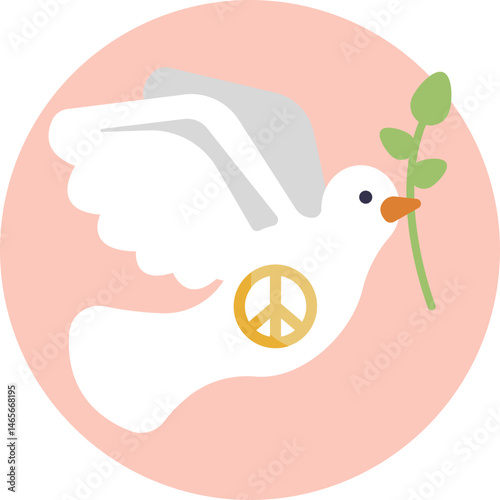 A classic emblem of anti-war activism, commonly seen in counterculture movements.