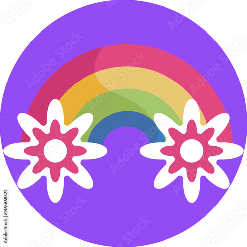 Symbol of peace and unity often used in hippie culture to promote love and harmony.