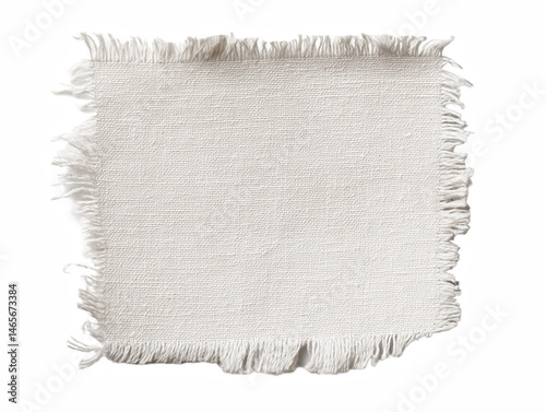 Small Torn Fabric Patch with Stitched Edge