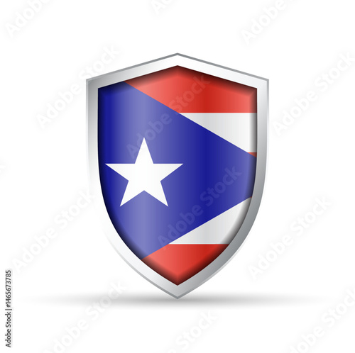 Free Download Puerto Rico Flag Glossy Shield Icon - GFXLoad