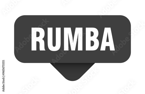 rumba sticker. rumba sign on transparent background