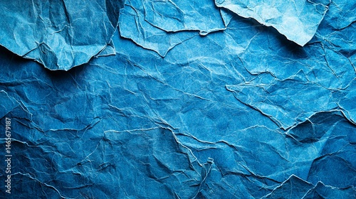 Wallpaper Mural Crumpled blue paper texture Torontodigital.ca