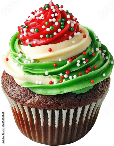 Delicious Festive Christmas Cupcake photo