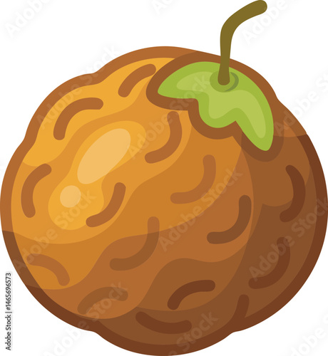 A detailed raisin fruit vector art illustration featuring realistic textures, rich colors, and organic shapes, perfect for food and nature designs.