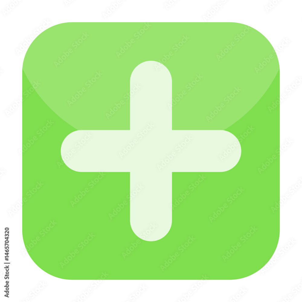 Obraz premium Add Colorful Flat Icon