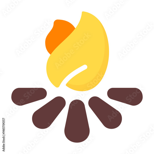 Bonefire Colorful Flat Icon