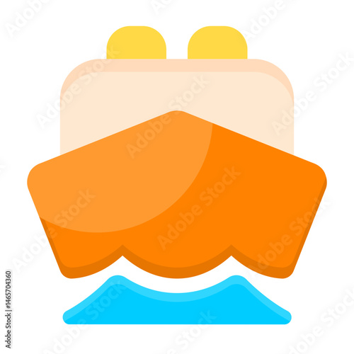 Boat Colorful Flat Icon