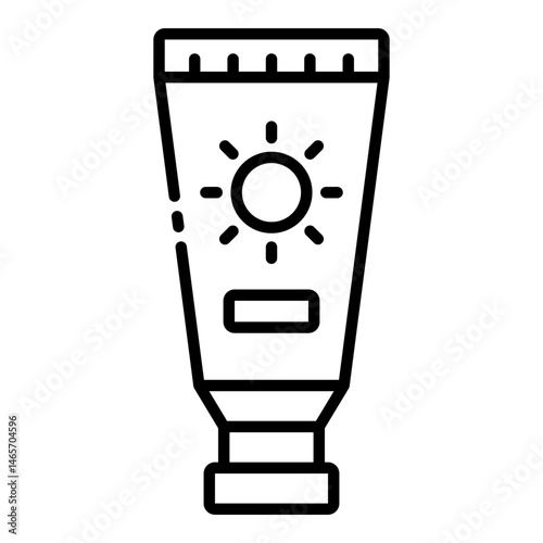protection cream icon for sunscreen summer skin