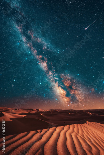 Milky Way Galaxy Above Sand Dunes
