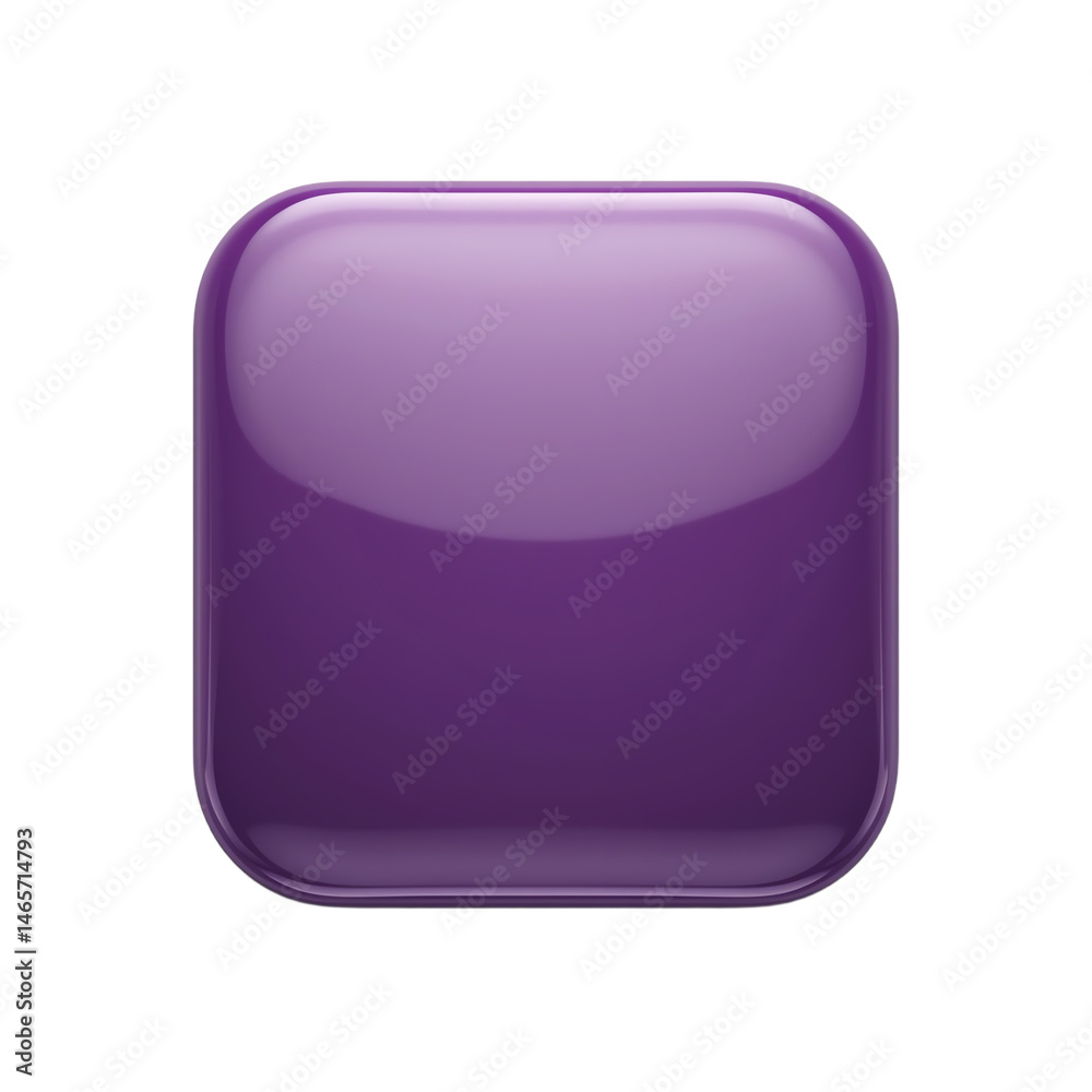 Glossy purple square icon or button design Glossy purple square icon or button design