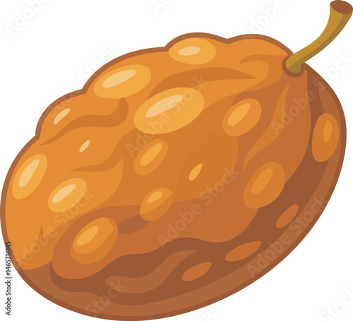 A detailed raisin fruit vector art illustration showcasing realistic textures, rich colors, and natural shapes, perfect for culinary or organic designs.