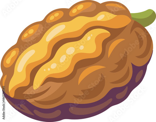 A detailed raisin fruit vector art illustration showcasing realistic textures, rich colors, and natural shapes, perfect for culinary or organic designs.