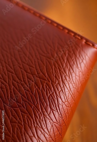 close up of a brown leather material