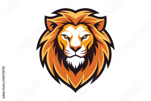 Majestic golden lion head showcases a striking mane and captivating eyes with impressive detail