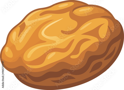 A detailed vector art illustration showcasing realistic raisin fruits, emphasizing texture, natural color, and organic shapes for creative design use