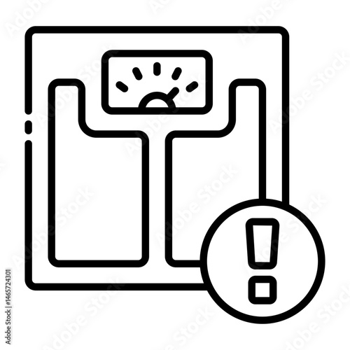 health alert icon showing weight problem