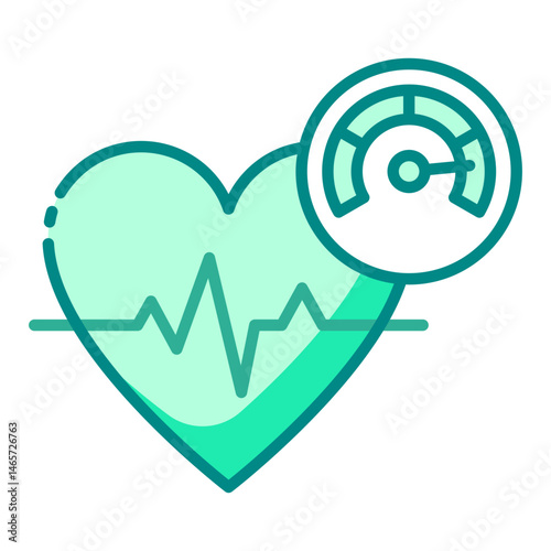 heart warning icon showing hypertension problem