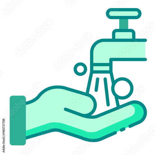 water washing hand icon for spiritual cleanse