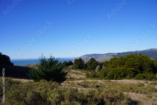 mountain landscape with blue sky