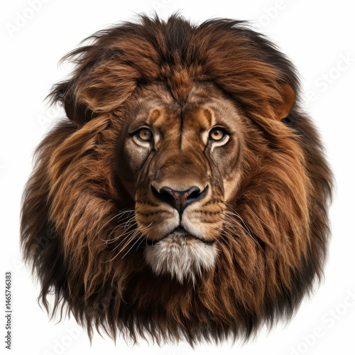 Bold lion head silhouette, ideal for unique logos or captivating wall art, crafted with precision and flair.