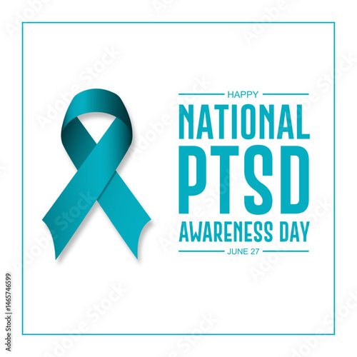 National PTSD Awareness Day Background Vector Illustration 