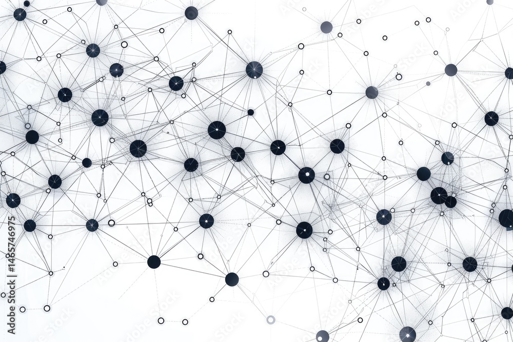 Abstract network illustration with interconnected nodes. Abstract network illustration with interconnected nodes.