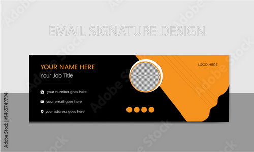 Corporate email signature design , modern and clean email signature , Business email signature with an author photo place modern and minimal layout , creative email signature template layout set .