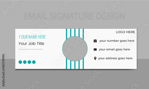 Corporate email signature design , modern and clean email signature , Business email signature with an author photo place modern and minimal layout , creative email signature template layout set .
