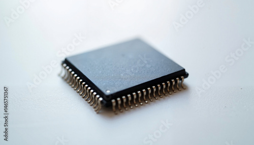 Obraz na płótnie Microchips in Macro View: High-Detail Depiction of Electronic Component w salonie