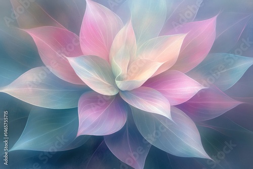 Delicate, pastel-colored agave flower art piece.