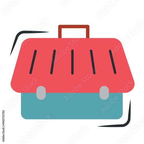 Pet travel carrier. Vector