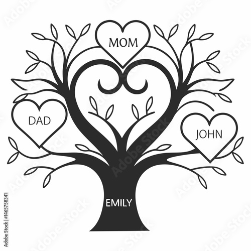 Elegant Line Art Design for a Family Reunion T-Shirt