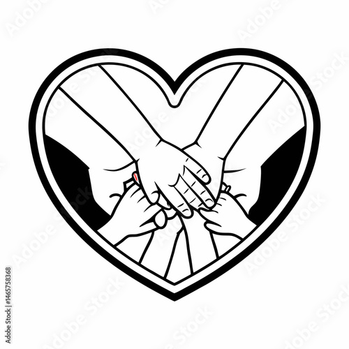 Elegant Line Art Design for a Family Reunion T-Shirt