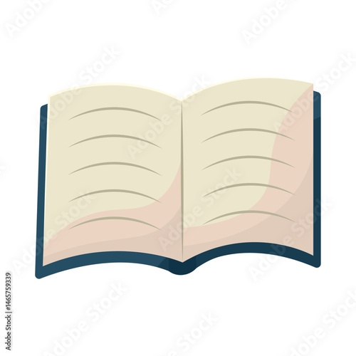 Open blank book icon. Vector