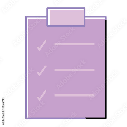 Checklist clipboard icon. Vector