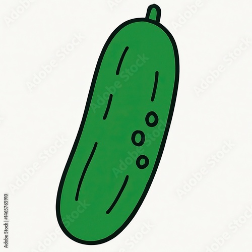 Green pickle representing healthy eating and fresh ingredients