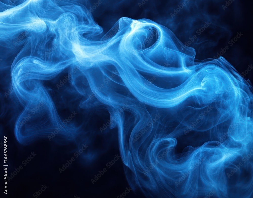 custom made wallpaper toronto digitalEthereal blue smoke swirling gracefully against a dark background creating a mystical and fluid motion effect