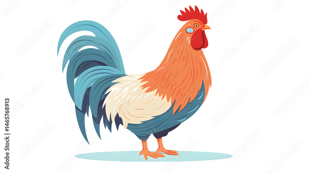 Fototapeta premium Guinea Animal Flat Vector Illustration: Educational Resource for Zoology Studies