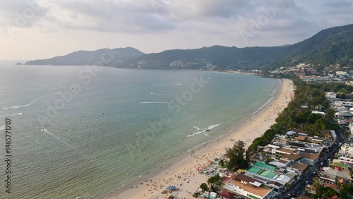 Tropical beach drone photo