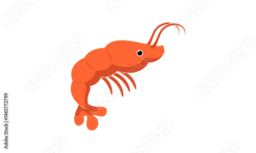Shrimp cute design vector.eps