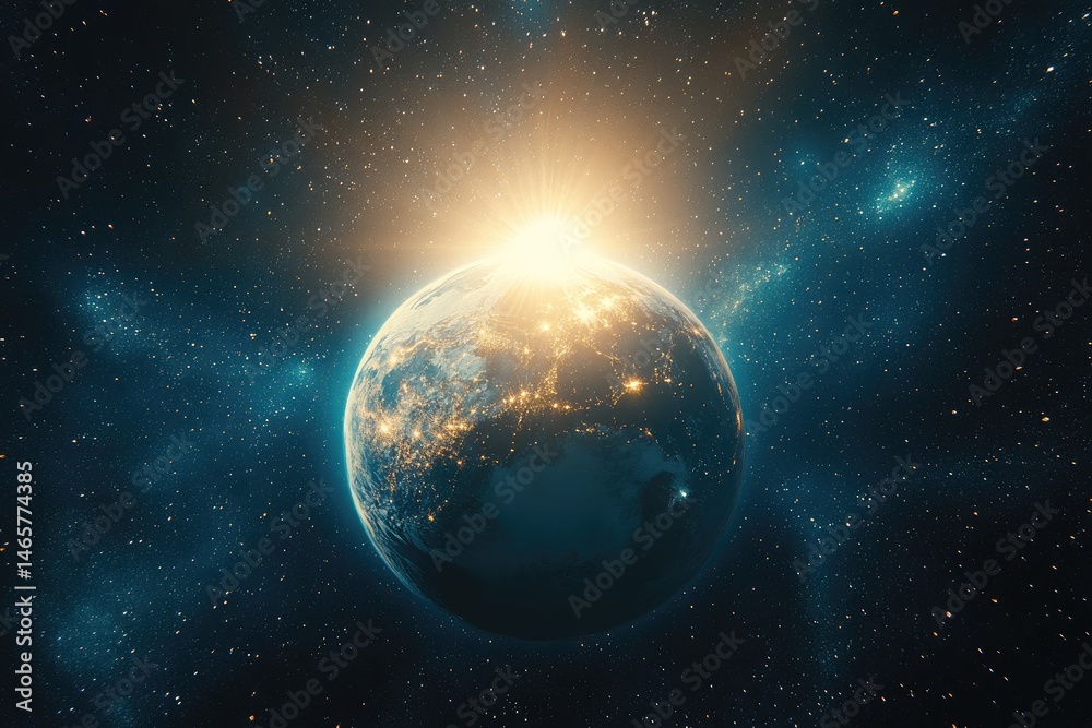 Obraz premium Universe fascination, celestial study: space observation, cosmic mystery, planetary alignment, telescope sight, astronomical wonder, deep sky, cosmic journey, cosmic exploration, universe knowledge.