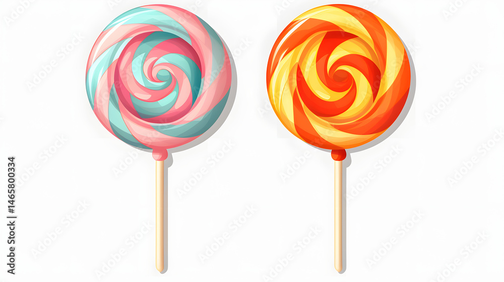 custom made wallpaper toronto digitalColorful Lollipop Vector Illustration on Transparent Background for Design Projects