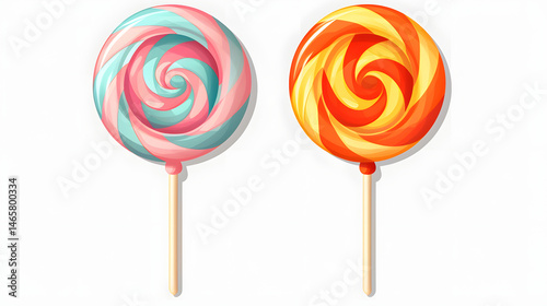 Wallpaper Mural Colorful Lollipop Vector Illustration on Transparent Background for Design Projects Torontodigital.ca