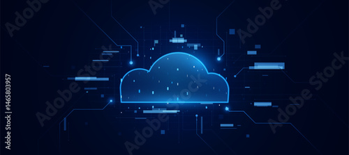 Cloud Data platform. Internet infrastructure concept. Abstract technology background. Digital saas solution.