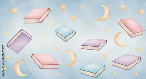 Starry Book Scene